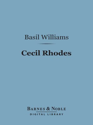 cover image of Cecil Rhodes (Barnes & Noble Digital Library)